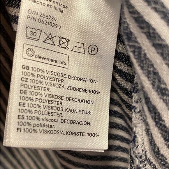 L.O.G.G. Label of Graded Goods blue and white striped with flower detailing - Picture 5 of 7